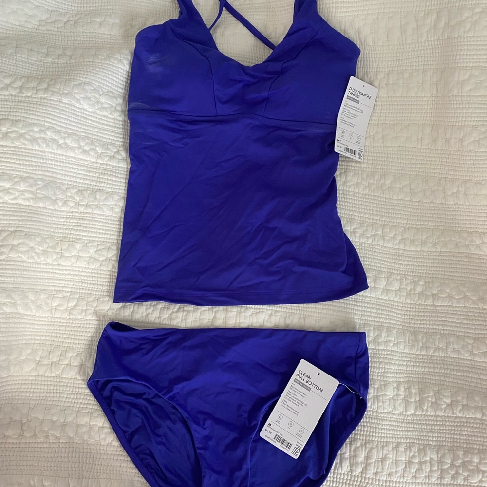 Athleta Triangle Tankini Top & Full Bottom NWT